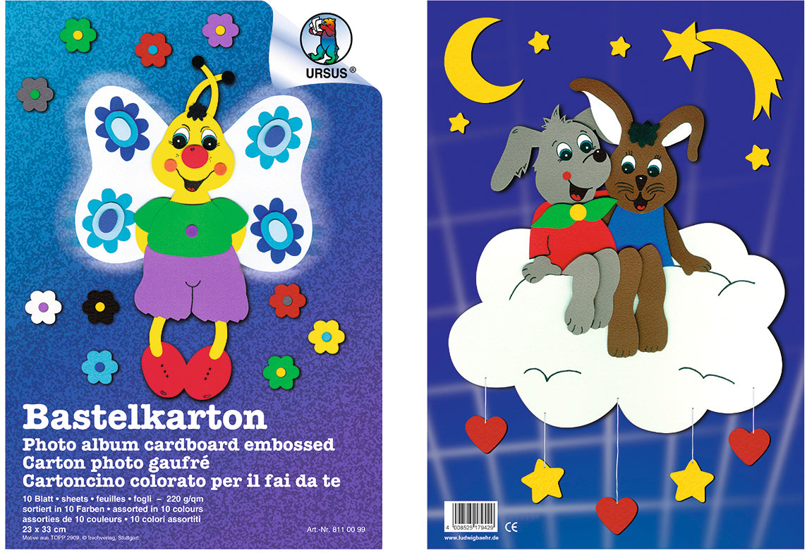 URSUS Fotokarton – 24 × 34 cm, sortiert, 220 g/m²