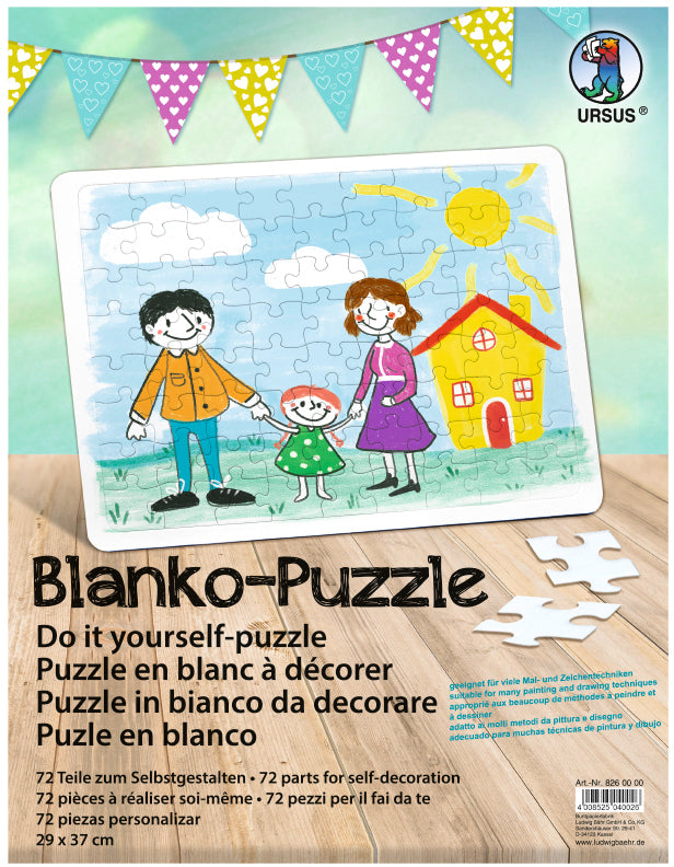 Ursus Puzzle-Rohlinge, 29,7 × 37,4 cm, 72 Teile