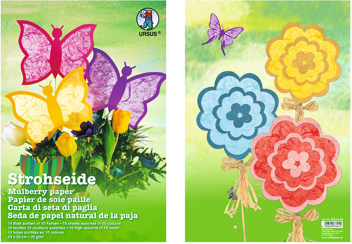 Ursus Seidenpapier – 23,3 × 33,4 cm, sortiert, 25 g/m²