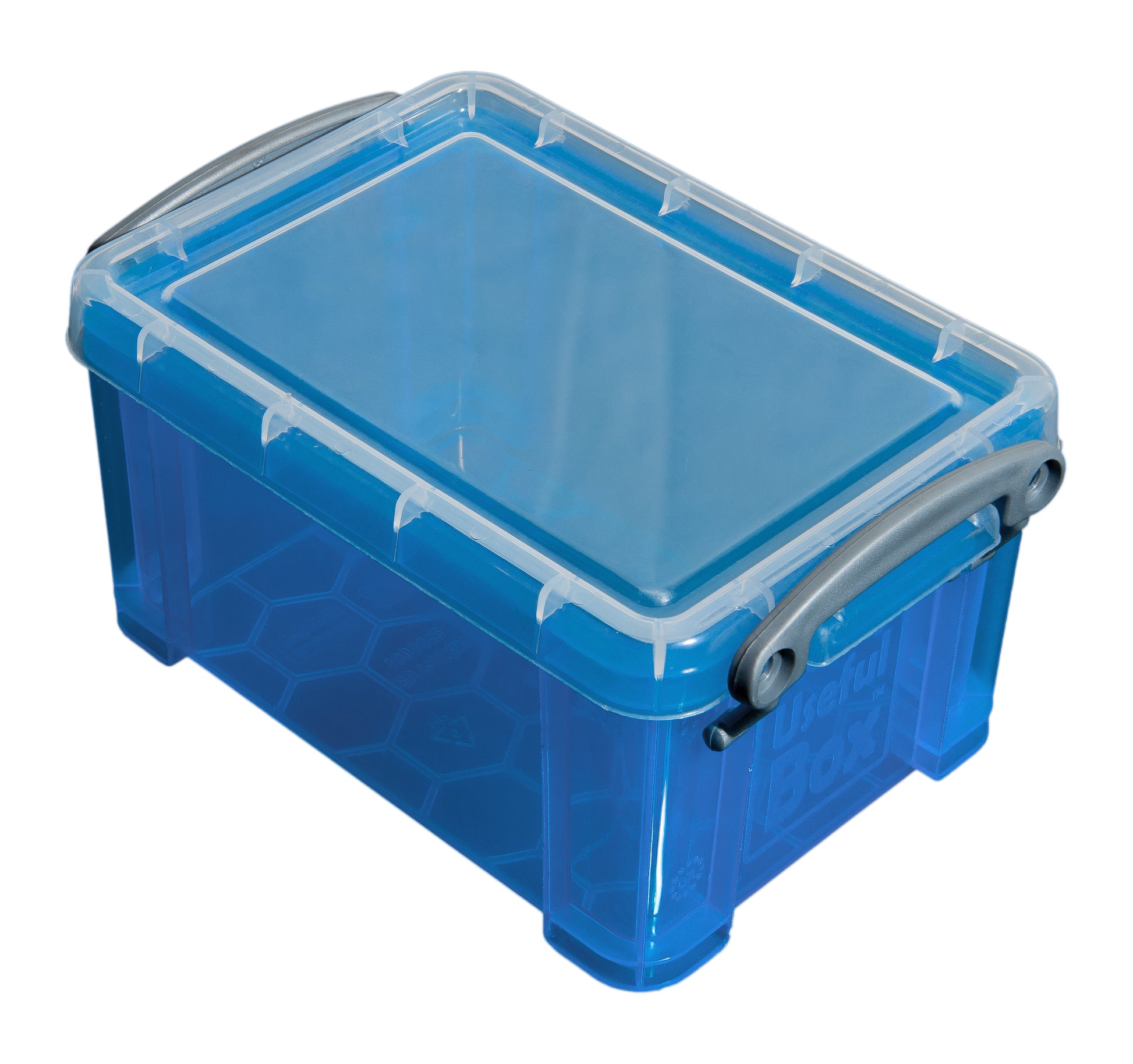 Usefulbox Aufbewahrungsbox – 0,3 l, blau transparent, Polypropylen (PP), B 85 × H 66 × T 125 mm