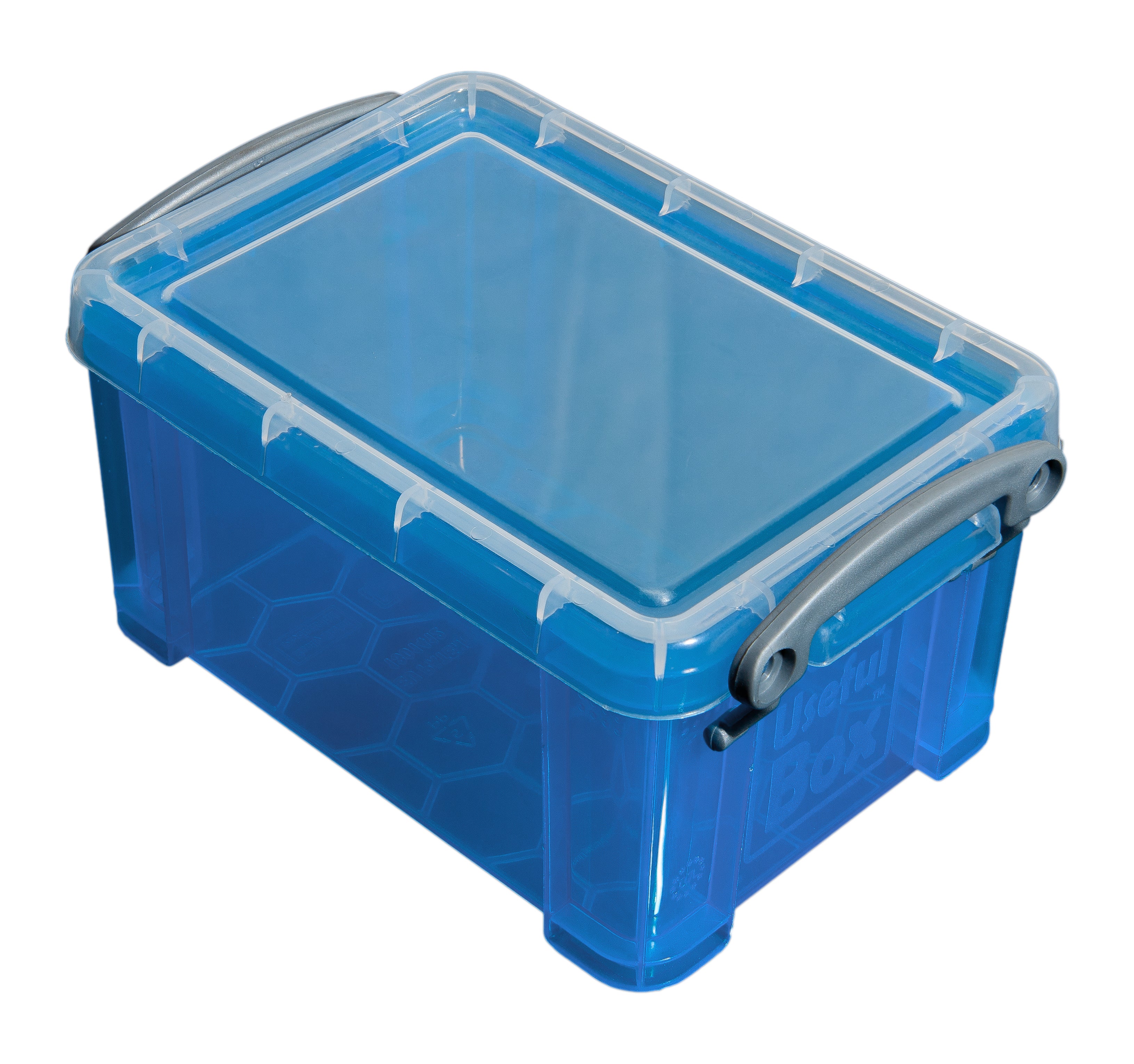 Usefulbox Aufbewahrungsbox – 0,3 l, blau transparent, Polypropylen (PP), B 85 × H 66 × T 125 mm
