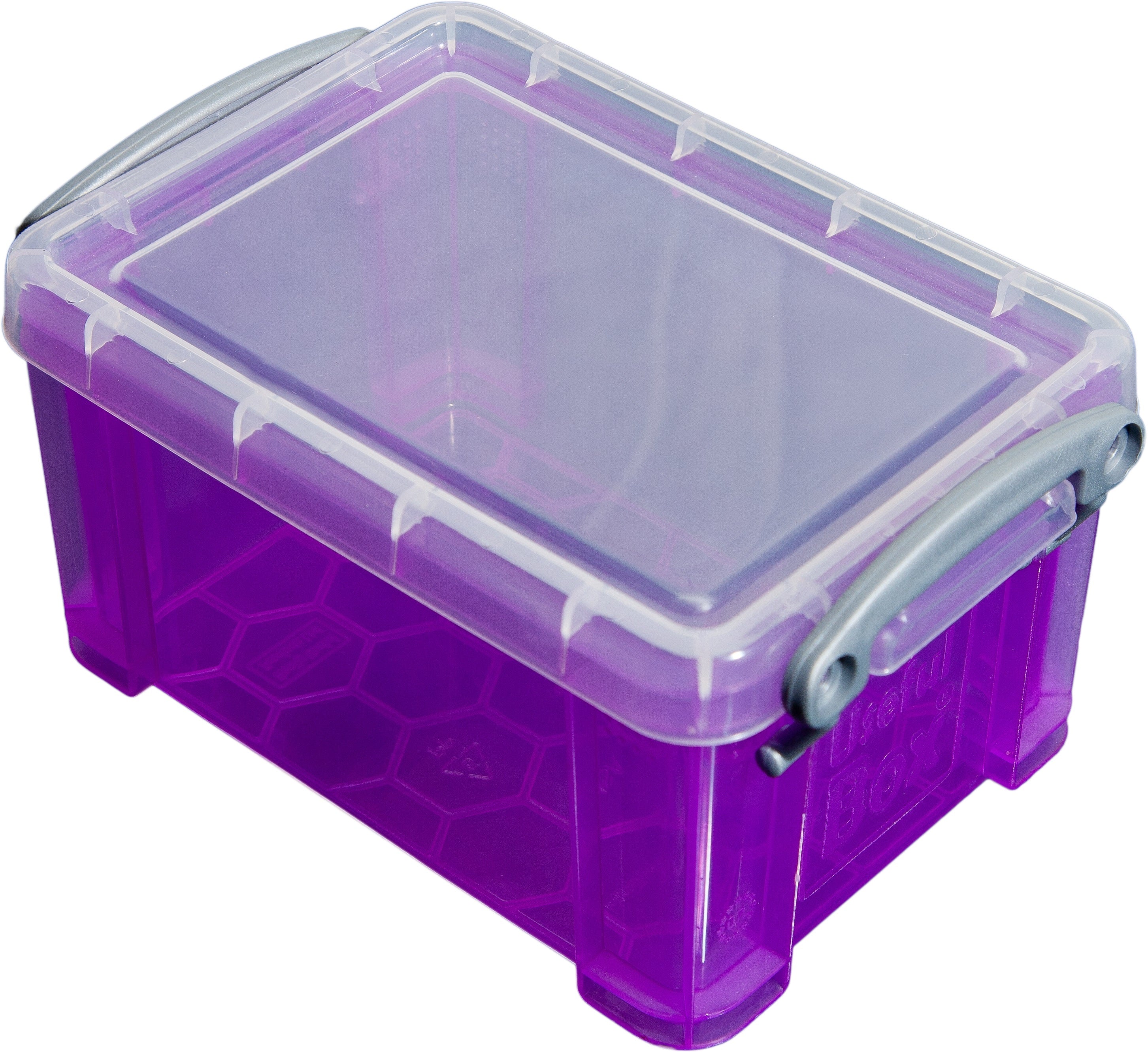 Usefulbox Aufbewahrungsbox – 0,3 l, mit Deckel, Violett, Polypropylen (PP), B 87 × H 65 × T 125 mm