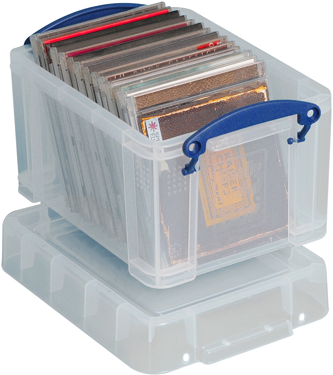 Usefulbox Aufbewahrungsbox 3 L – Kunststoff – Transparent – mit Verriegelung, stapelbar – 304 × 78 × 393 mm