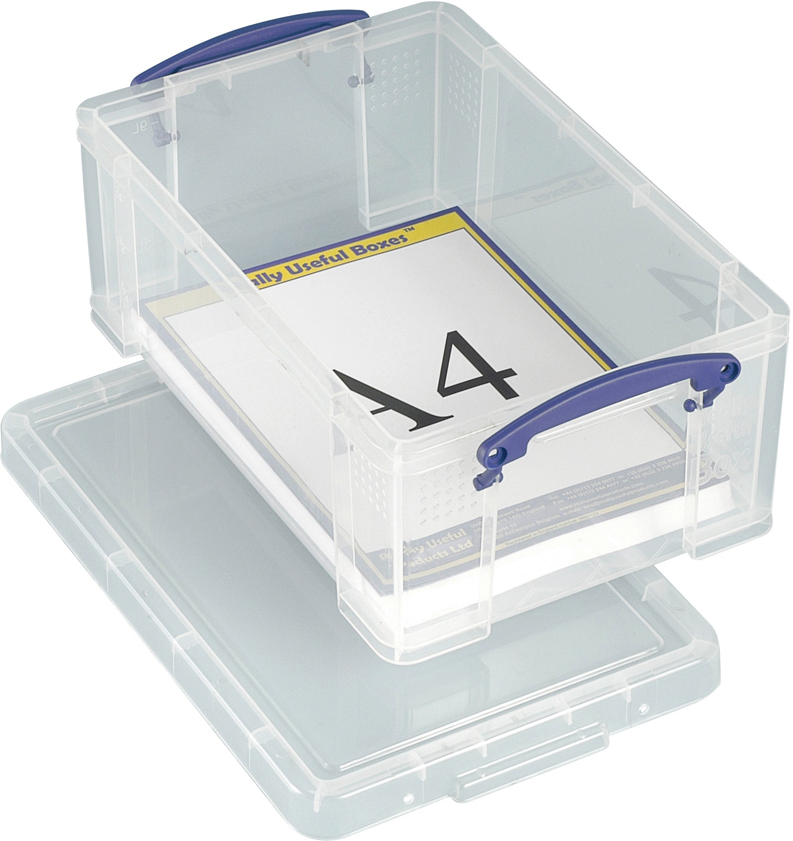 Usefulbox Aufbewahrungsbox 9 l – Kunststoff – Transparent – Stapelbar, mit Verriegelung – 255 × 160 × 400 mm