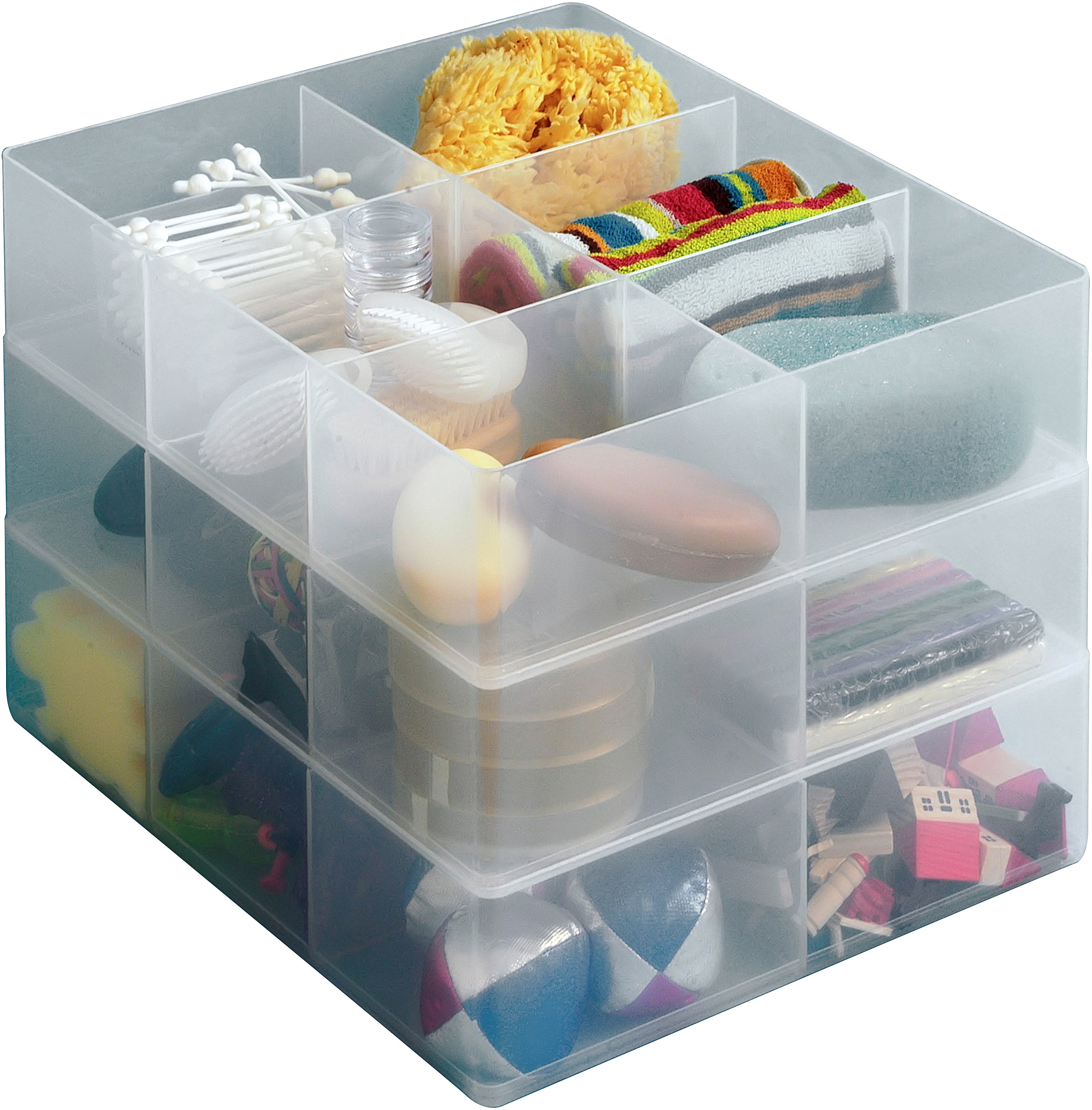 Usefulbox Schubladenelement – 6 Fächer, Polypropylen (PP), B 310 × H 96 × T 375 mm