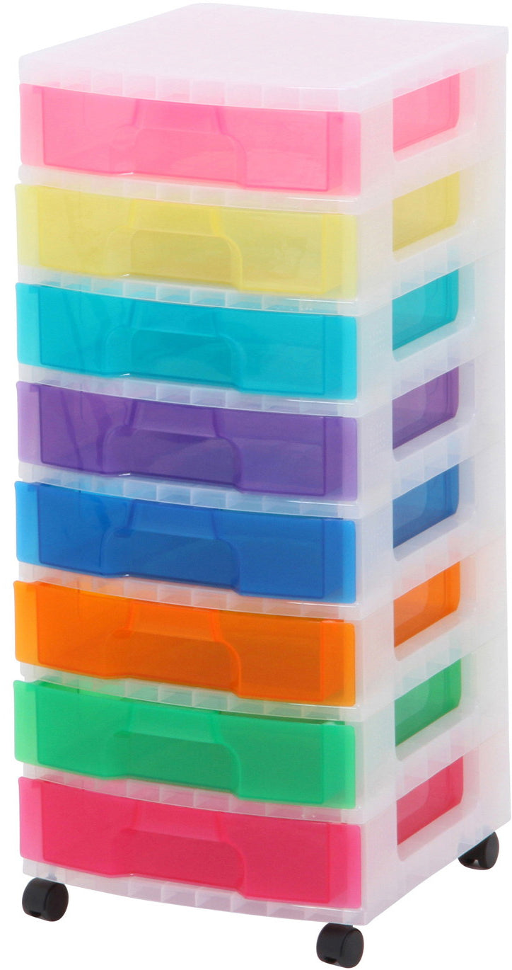 Usefulbox Really Useful Box 68514300 – Schubladenelement, 8 Schubladen, mit Rollen, Kunststoff, 400 × 440 × 900 mm