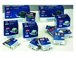 DYMO Schriftband – 9 mm × 7 m, Blau auf Schwarz – D1-TAPE