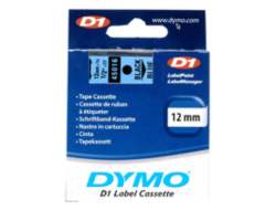 DYMO Schriftband – 12 mm × 7 m, blau, schwarz – D1-TAPE