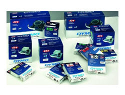 DYMO Schriftband – 6 mm × 7 m, weiss, schwarz – für LabelManager, LabelWriter 450 DUO – D1-TAPE
