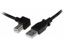 StarTech.com USB-A auf USB-B Kabel – USB 2.0 (480 Mbit/s) – 1 m – Abgewinkelt – Schwarz
