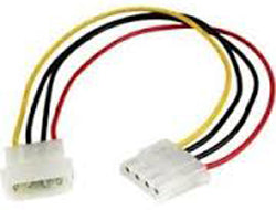 StarTech.com Molex 4-poliges Stromkabel – Molex (4-polig) männlich zu Molex (4-polig) weiblich, 0,304 m
