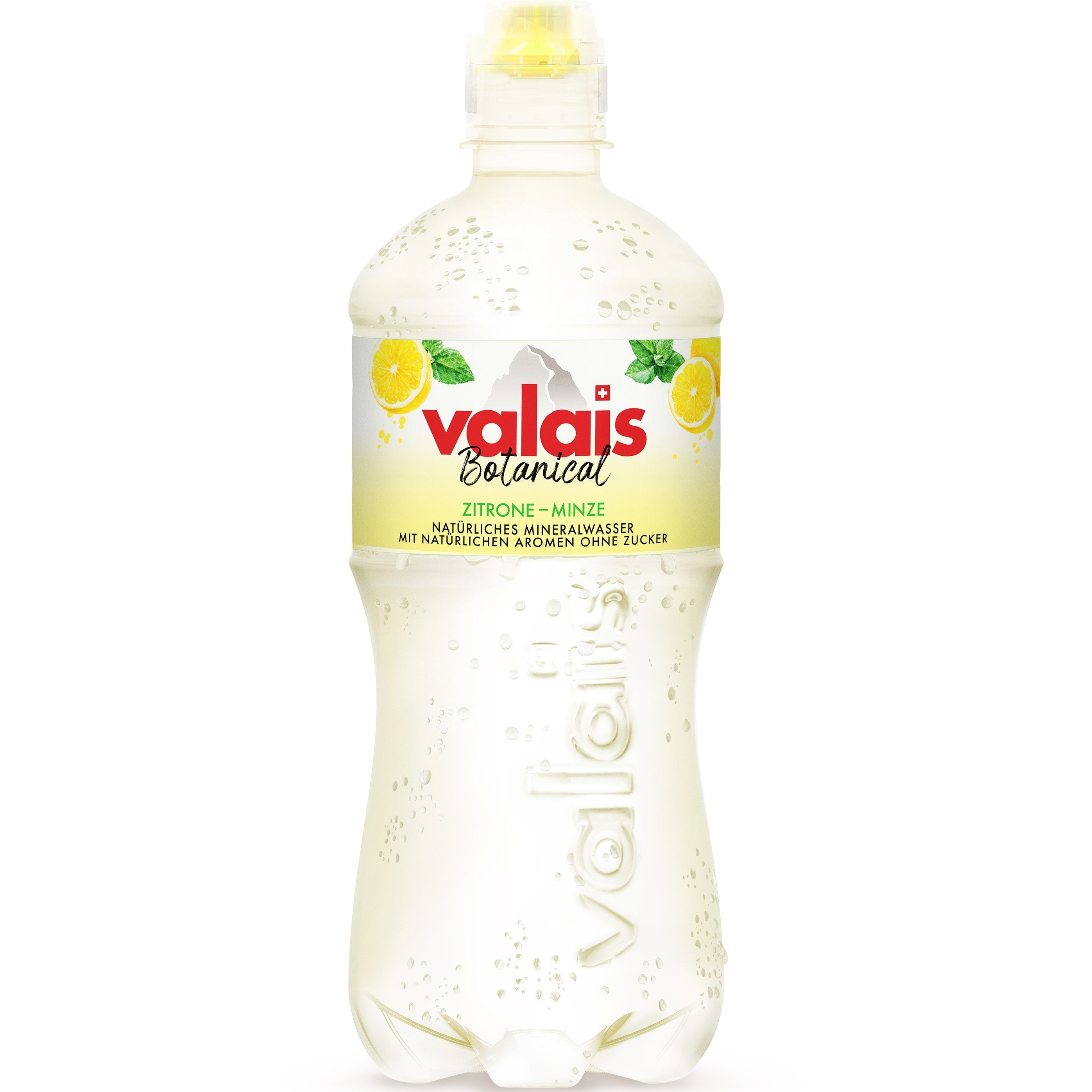 Valais Wasser mit Geschmack still, Zitrone & Minze – 6 × 75 cl