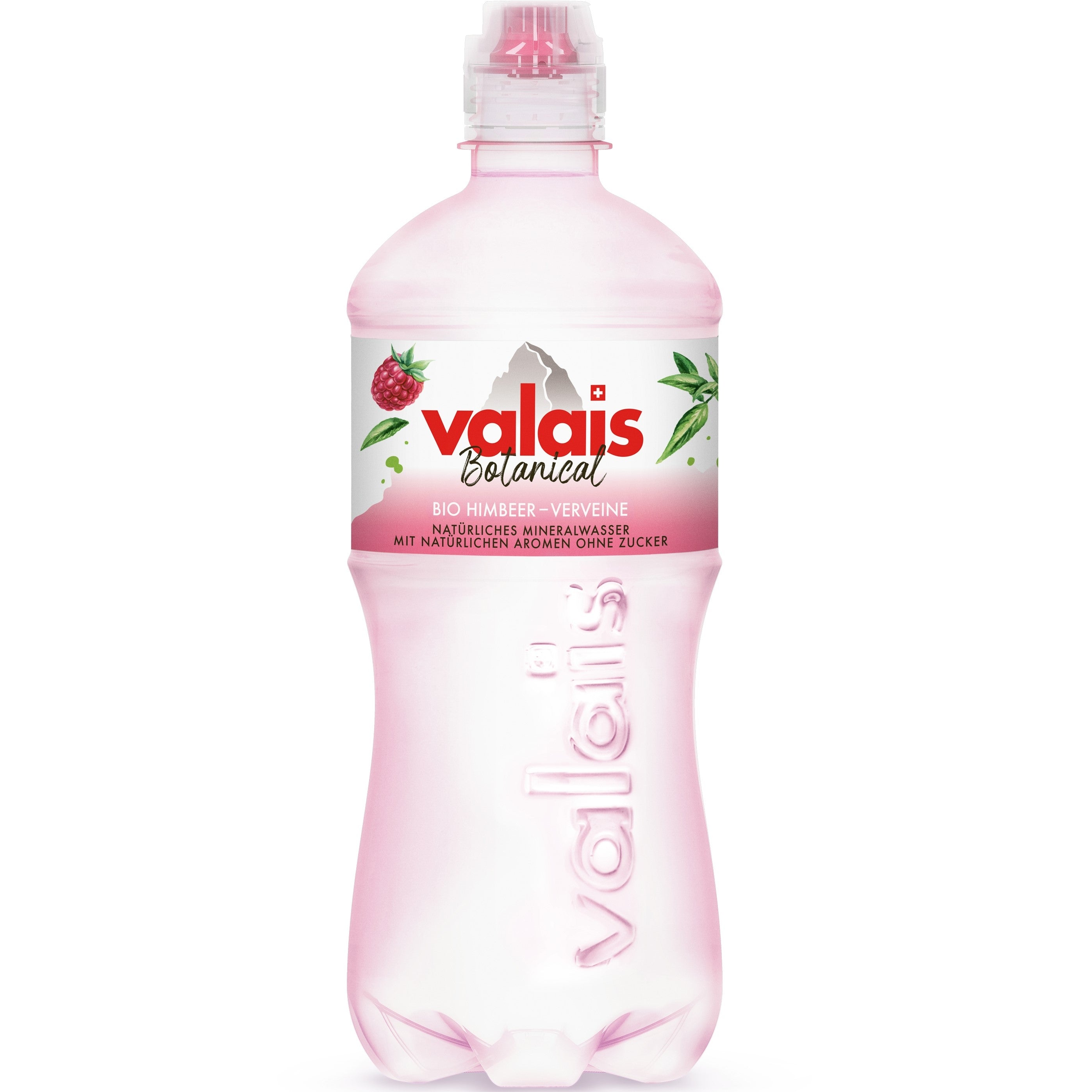 Valais Aromatisiertes Wasser Botanica, Himbeer & Verveine, zuckerfrei – 7,5 dl