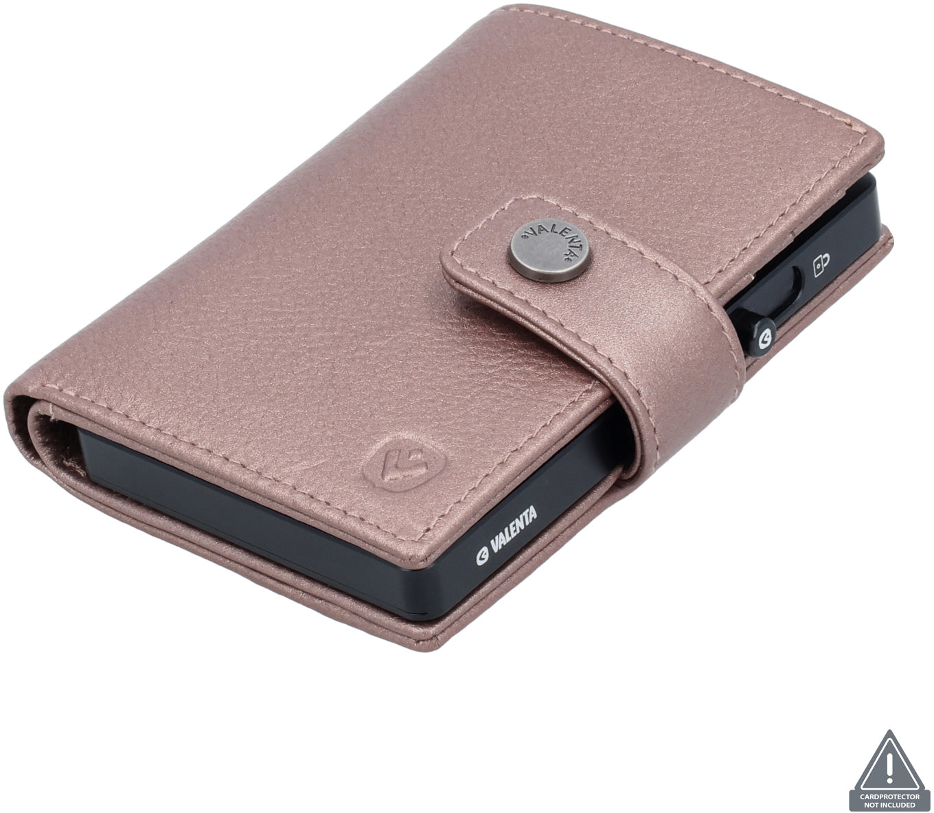 Valenta Kartenetui – mit MagSafe, RFID-Schutz, Münzfach – für MagSafe – 4–6 Karten – Metallic Kupfer, Leder