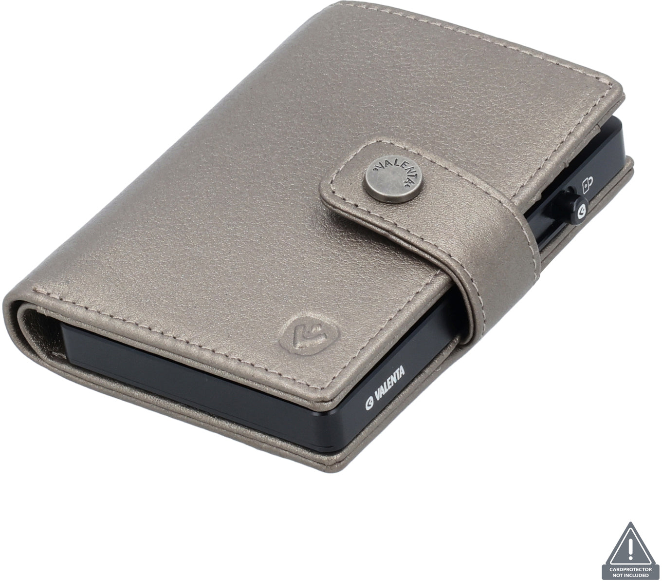 Valenta Kartenetui Leder 588898 – Kartenhalter/Portemonnaie – RFID-Schutz – für iPhone (MagSafe) – Bronze
