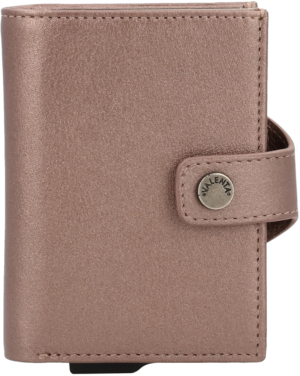 Valenta Kartenetui Card Case Plus – mit Aluminium-Cardprotector, RFID-Schutz – bis 14 Karten – Kupfer