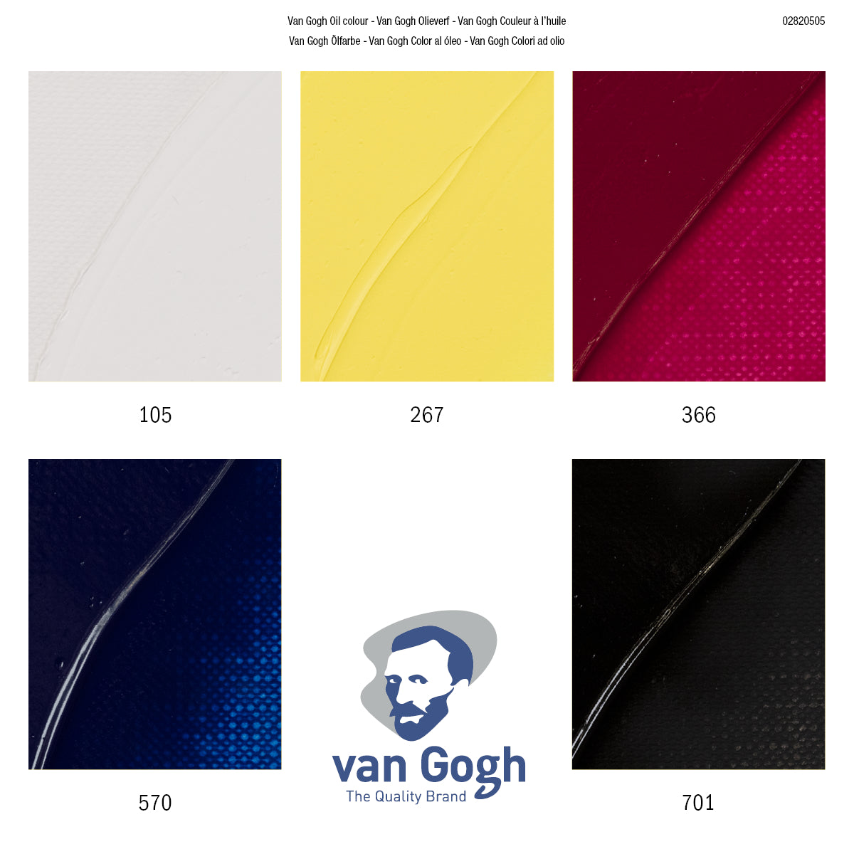 Van Gogh Ölfarben Primärfarben-Mischset – 5 Farben – 5×40 ml (200 ml)