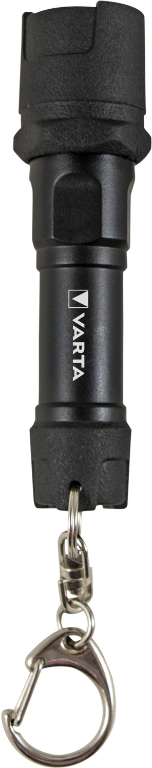 Varta LED-Schlüsselanhänger Key Chain Light – IPX4, 12 lm, inkl. 1 × AAA, Gummi, Schwarz
