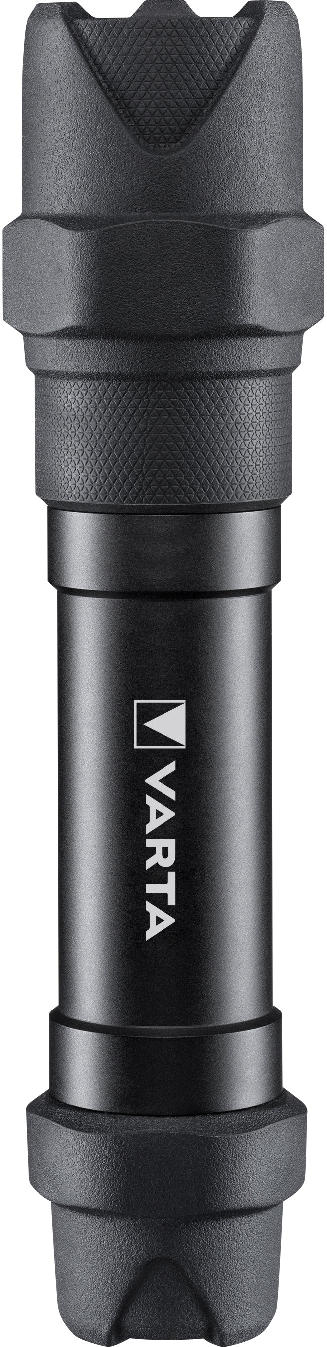 Varta Taschenlampe F20 Pro – 350 lm, 140 m, IP67, 2×AA, 2 Stufen – Schwarz