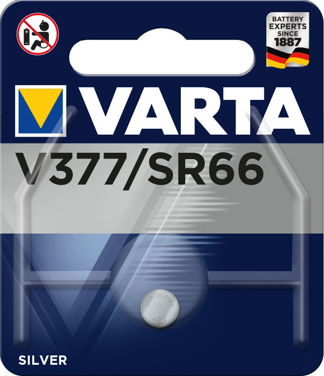 Varta Knopfzelle SR66, Silberoxid, 1,55 V, 27 mAh – 1 Stk.