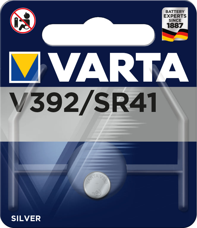 Varta Knopfzelle SR41 (392) – Silberoxid, 1,55 V – 1 Stk.