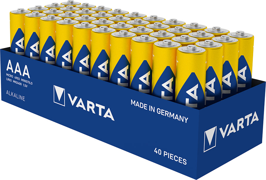 Varta AAA Batterien, Alkaline, 1,5 V – 40 Stk.