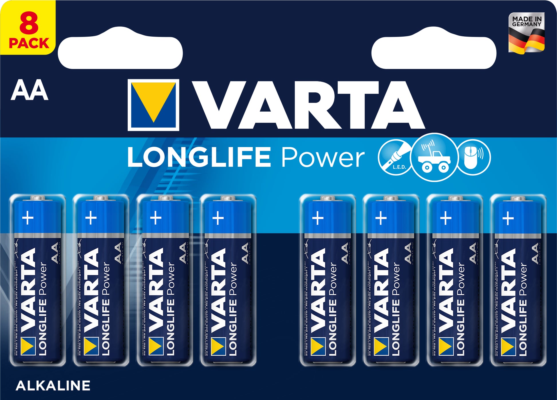 Varta AA Batterien, Alkaline, 1,5 V – 8 Stk.