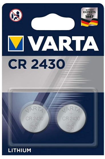 Varta Knopfzellen CR2430, Lithium, 3 V – 2 Stk.