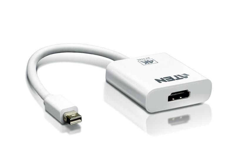 ATEN Mini DisplayPort auf HDMI Konverter – DisplayPort 1.2a, 4K@30 Hz, aktiv, HDCP 1.3