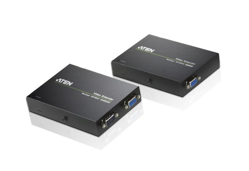 ATEN AV-Sender & -Empfänger – 1920×1200 Pixel, bis 150 m, VGA (HDB-15) – für Cat5-Kabel – Schwarz