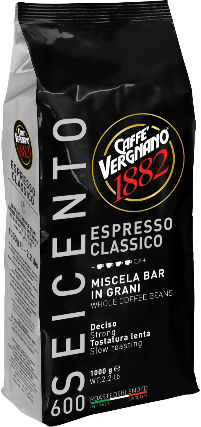 Vergnano Espresso Classico 600 – Bohnenkaffee – Espresso, Arabica/Robusta, mittel, 1,026 kg