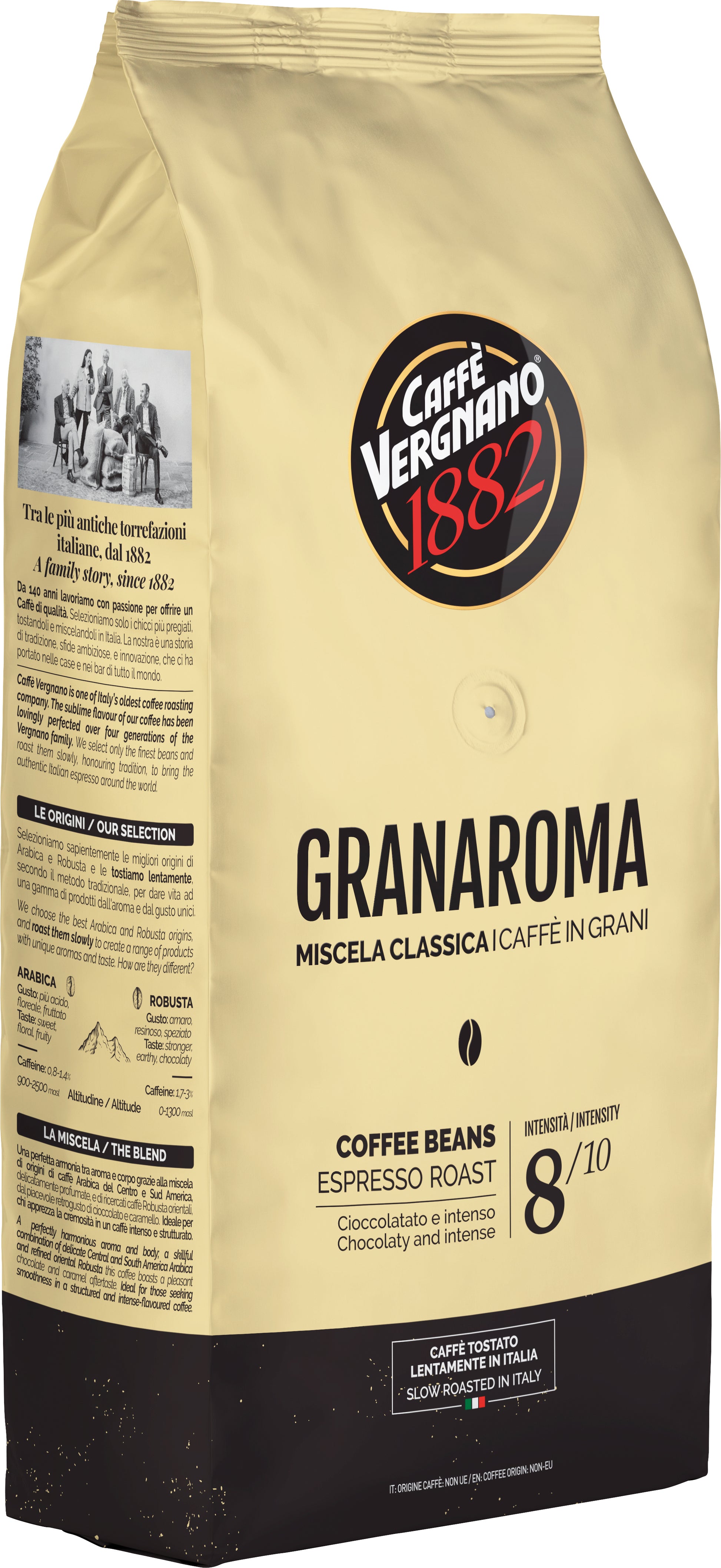 Vergnano Granaroma – Bohnenkaffee – Arabica/Robusta, mittel, 1,021 kg