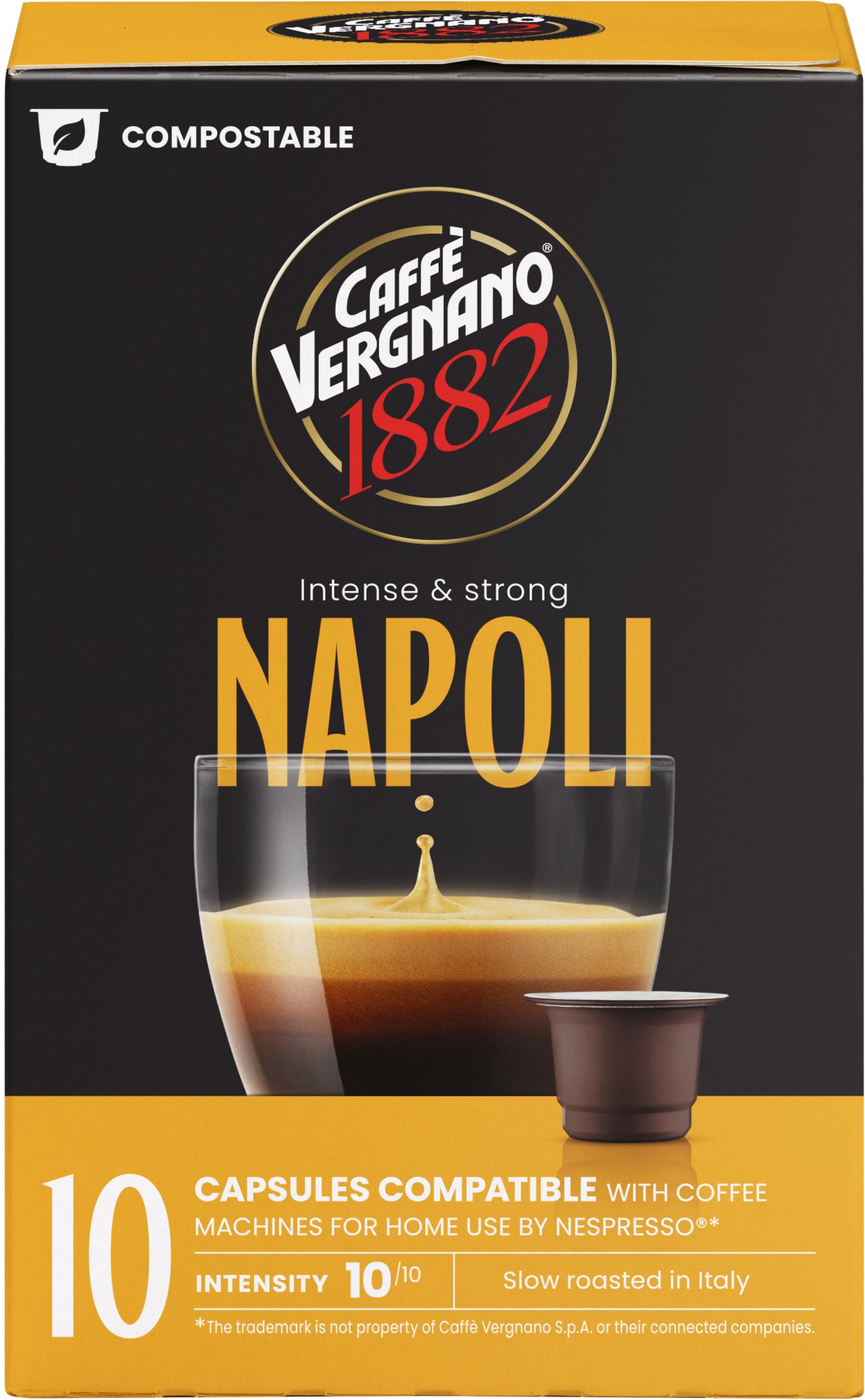 Vergnano Napoli – Kapseln für Nespresso – Espresso, 10 Kapseln