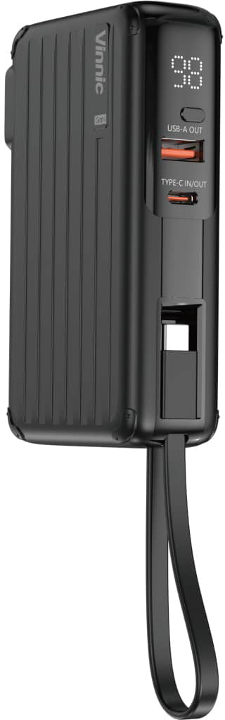 Vinnic PANGPOCHE 2 Powerbank 10'000 mAh – 65 W PD, 1× USB-C, 1× USB-A, für Laptop, Tablet & Smartphone