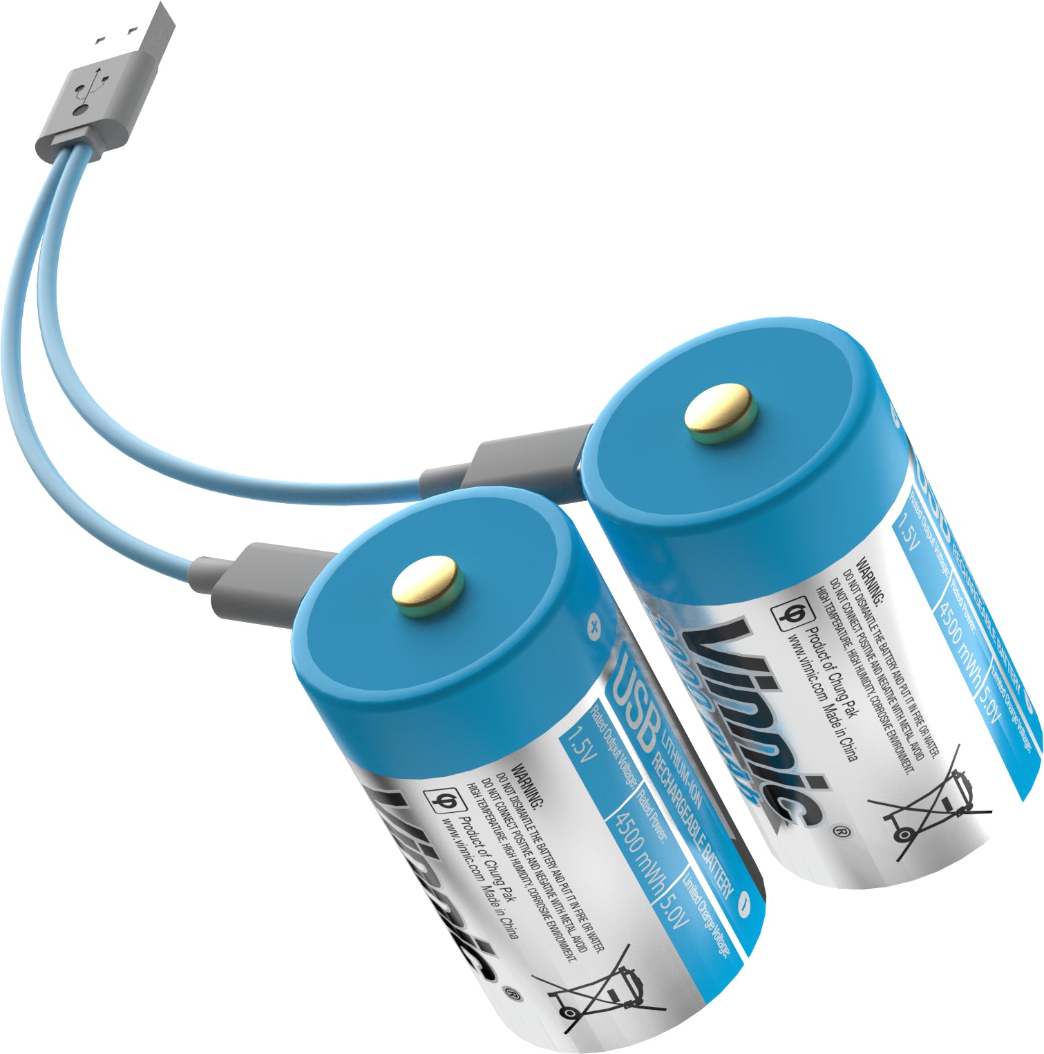 Vinnic D Akkus, Li-Ion, 3000 mAh – 2 Stk.