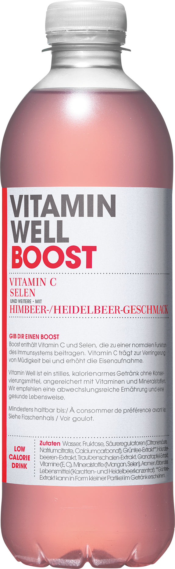Vitamin Well – Vitaminwasser Boost, Himbeere & Heidelbeere – 5 dl