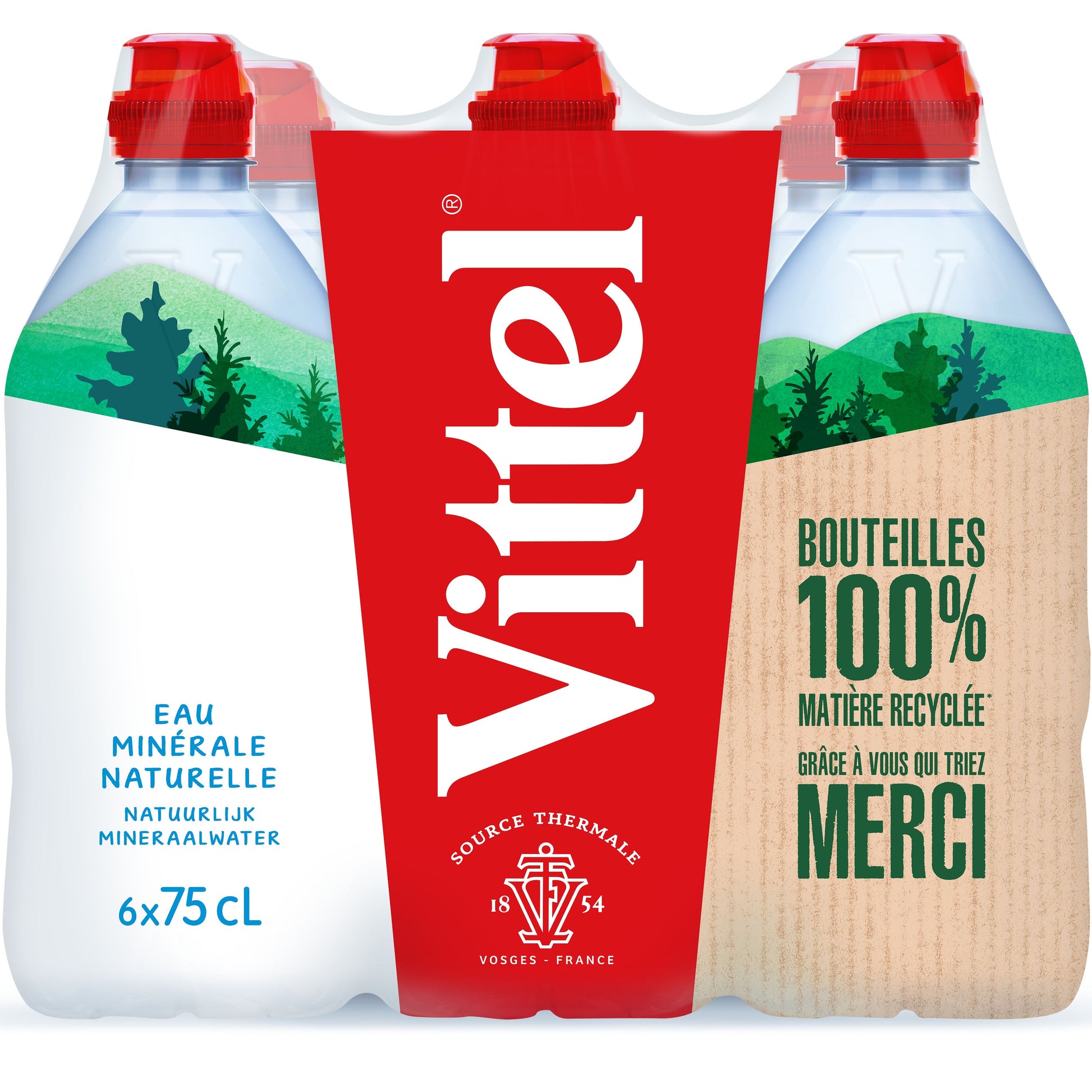 Vittel Mineralwasser still – 6 × 75 cl