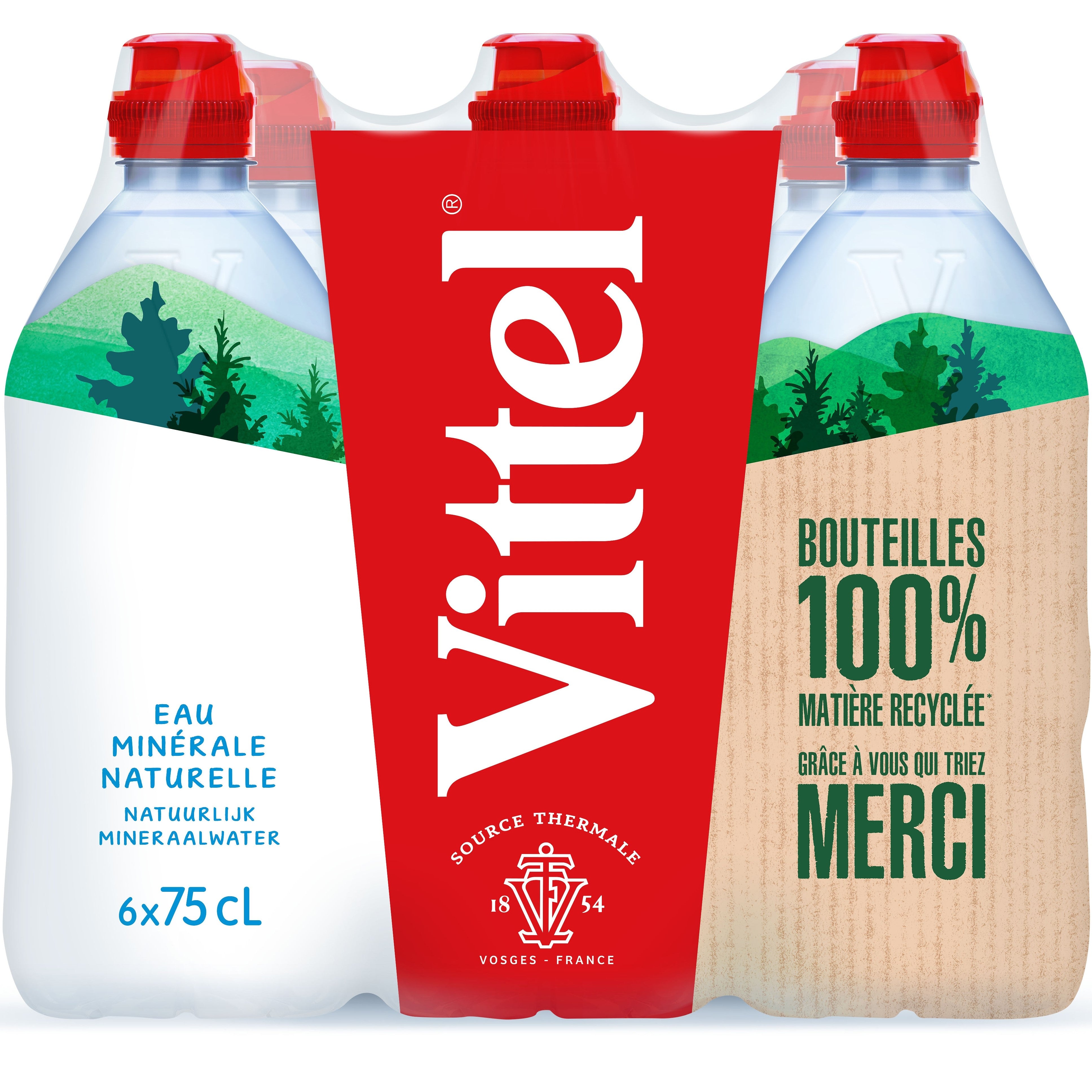 Vittel Mineralwasser still – 6 × 75 cl