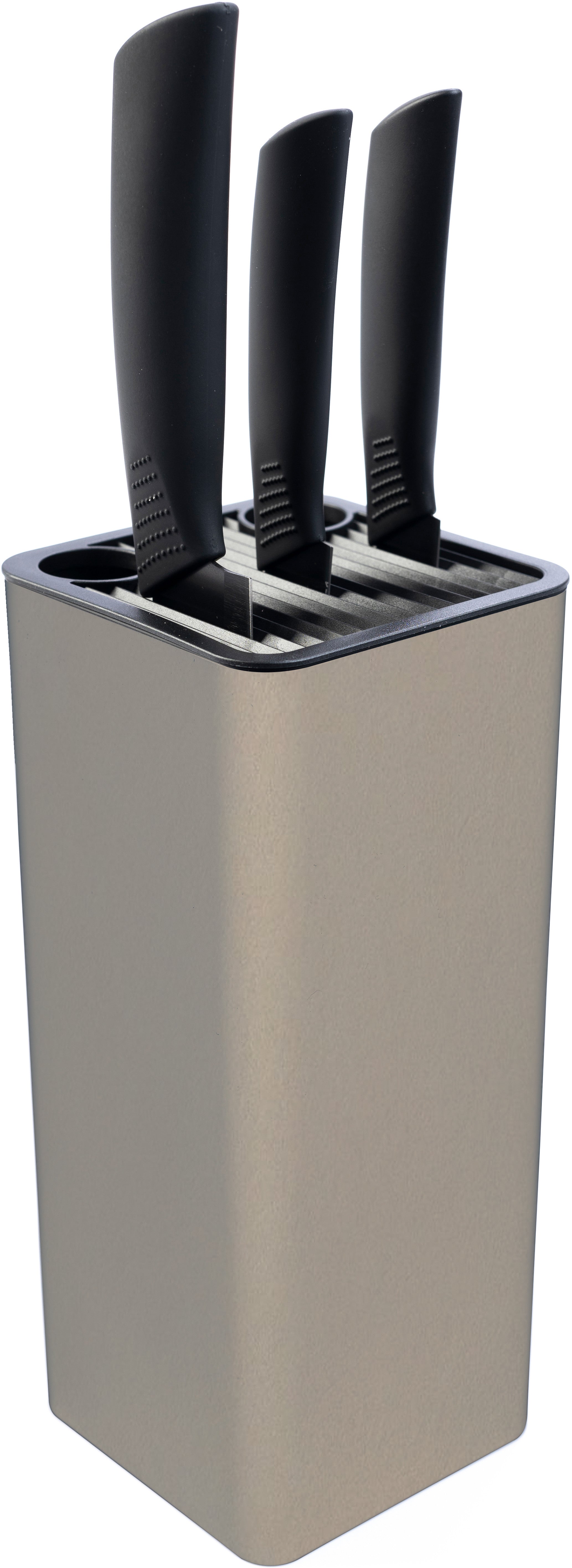 Vivanco 3-teiliges Messerset, Edelstahl/Kunststoff, Beige