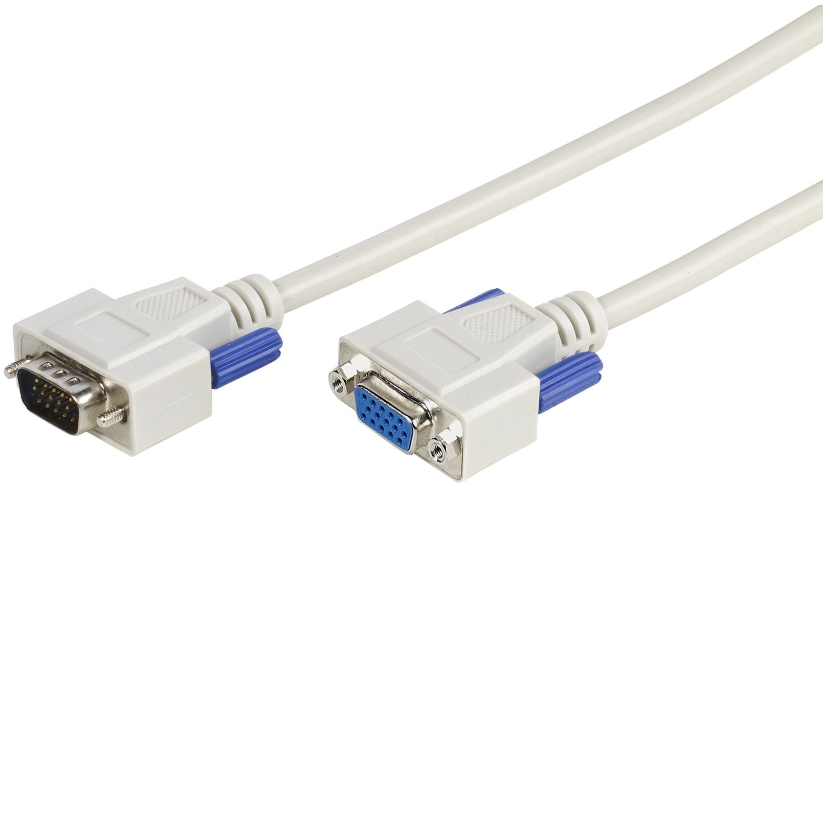 Vivanco VGA Verlängerungskabel (D-Sub M–F) – 1,8 m – Weiss