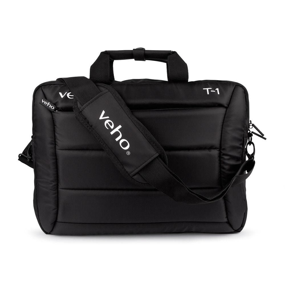 Veho Notebook-Tasche bis 15,6" – Tablet-Fach, abnehmbarer Schultergurt – Schwarz