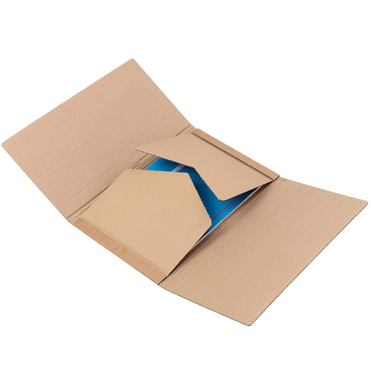 Brieger Versandkarton VARIVEL – 505 × 505 × 0–50 mm, 2-wellig, ohne Selbstklebeverschlüsse, braun