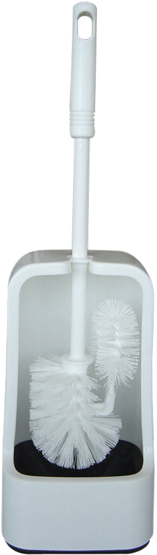 Weita 301741 – WC-Bürstenset – Polypropylen, weiss, mit Randreiniger, H 38 cm, Ø 12,5 cm