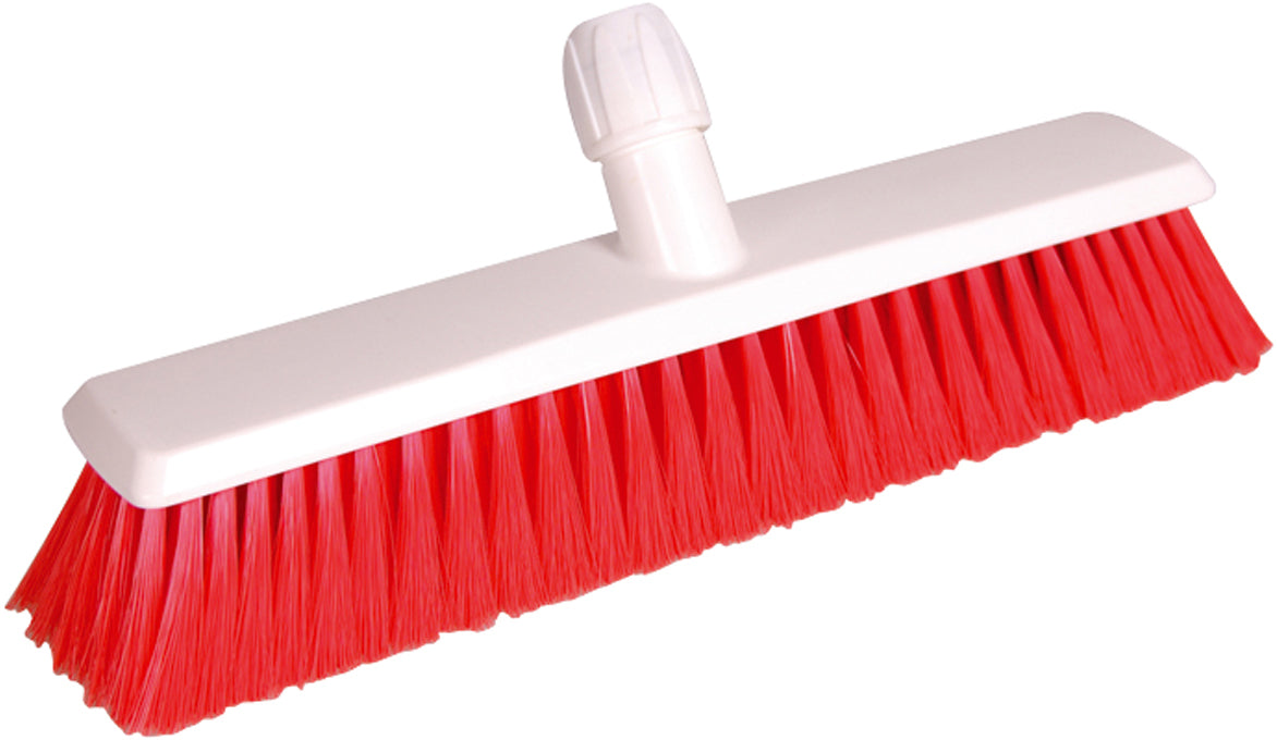Weitaclean Hygienebesen – 38,5 cm, Polyester, Polypropylen (PP), rot, DIN-Gewinde, lebensmittelkonform