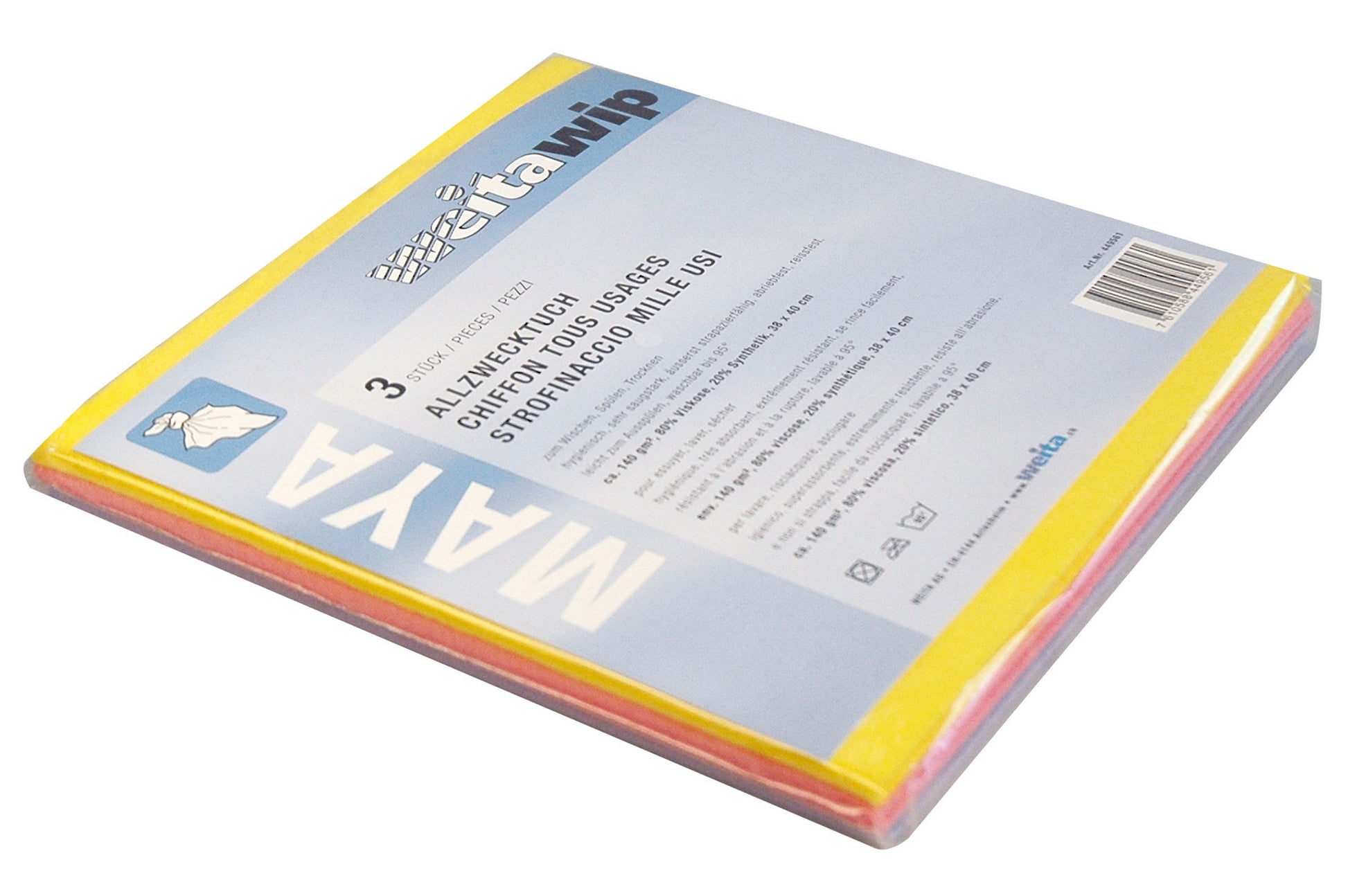 Weitaclean Allzwecktuch Maya – assortiert – 38 × 40 cm – Viskose/Synthetik – 3er-Set