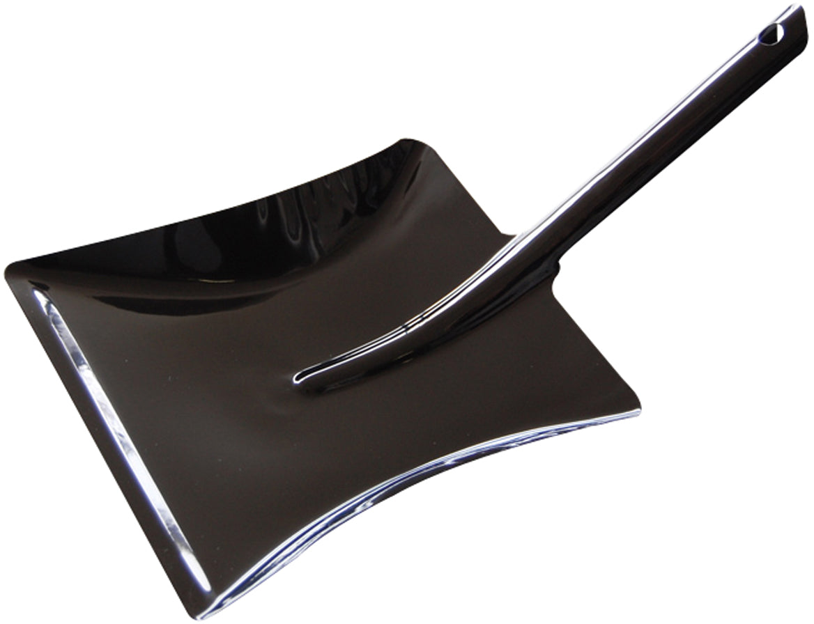 Weitaclean Metallschaufel – Metall, pulverbeschichtet – schwarz – 21,5 × 38,5 × 12,0 cm