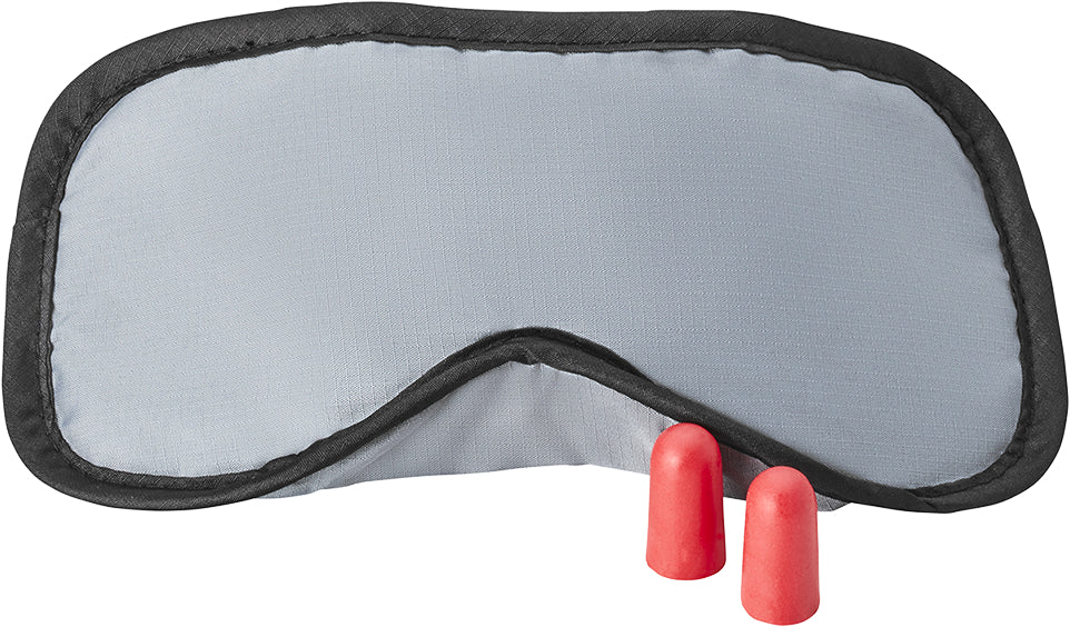 Wenger/SwissGear Wenger – Augenmaske mit Ohrstöpseln – 94×30×166 mm – Grau, Fleece – Modell 605007