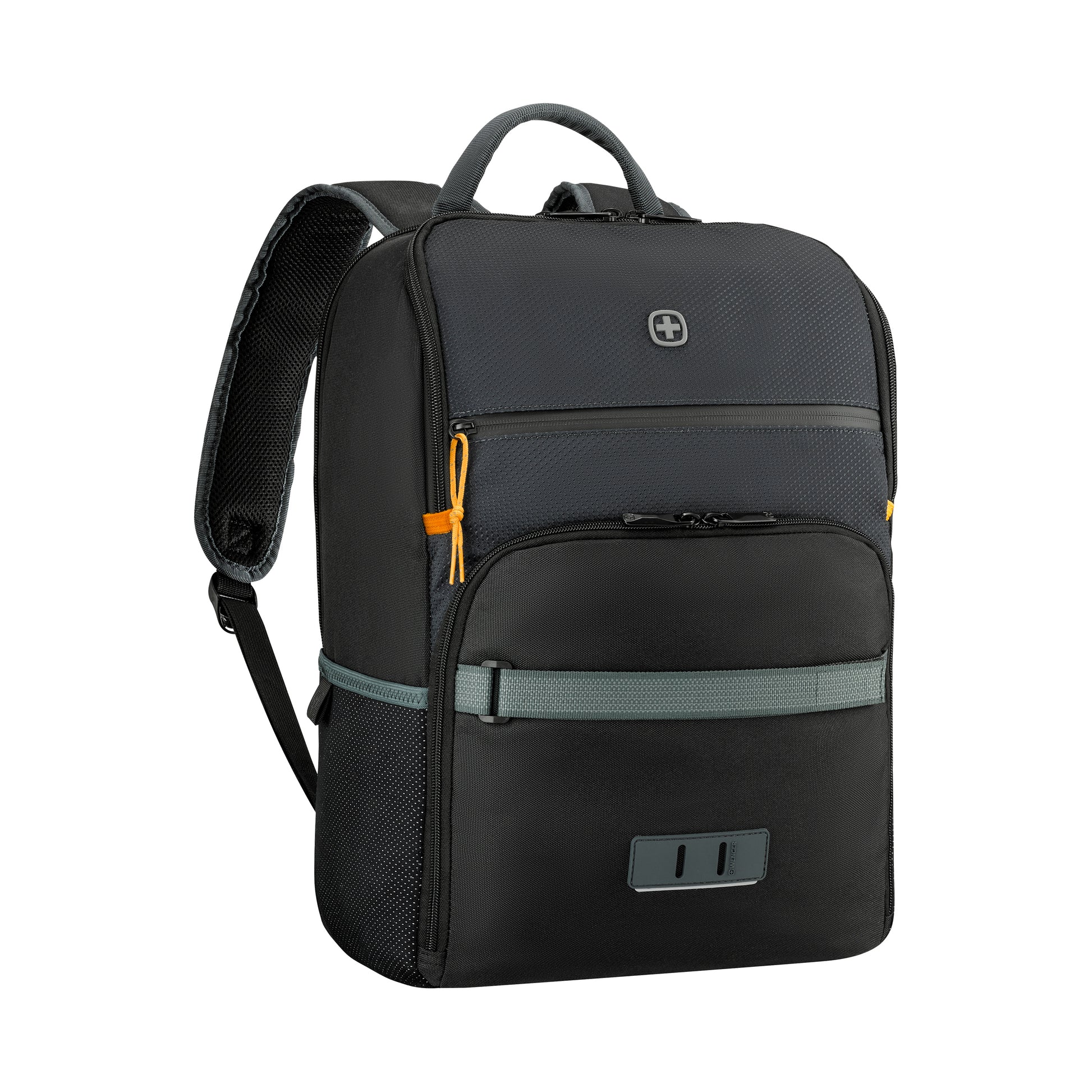 Wenger/SwissGear WENGER Move Laptop-Rucksack – für 16", gepolstertes 10" Tablet-Fach, rPET-Polyester – Gravity Black