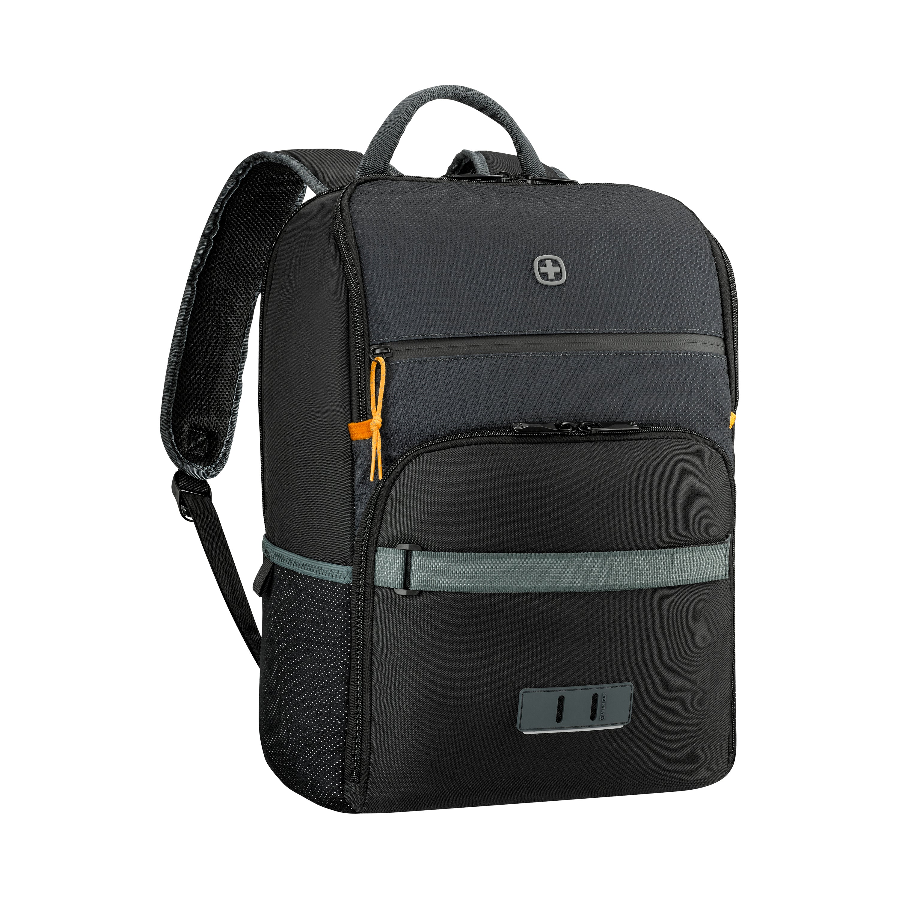 Wenger/SwissGear WENGER Move Laptop-Rucksack – für 16", gepolstertes 10" Tablet-Fach, rPET-Polyester – Gravity Black