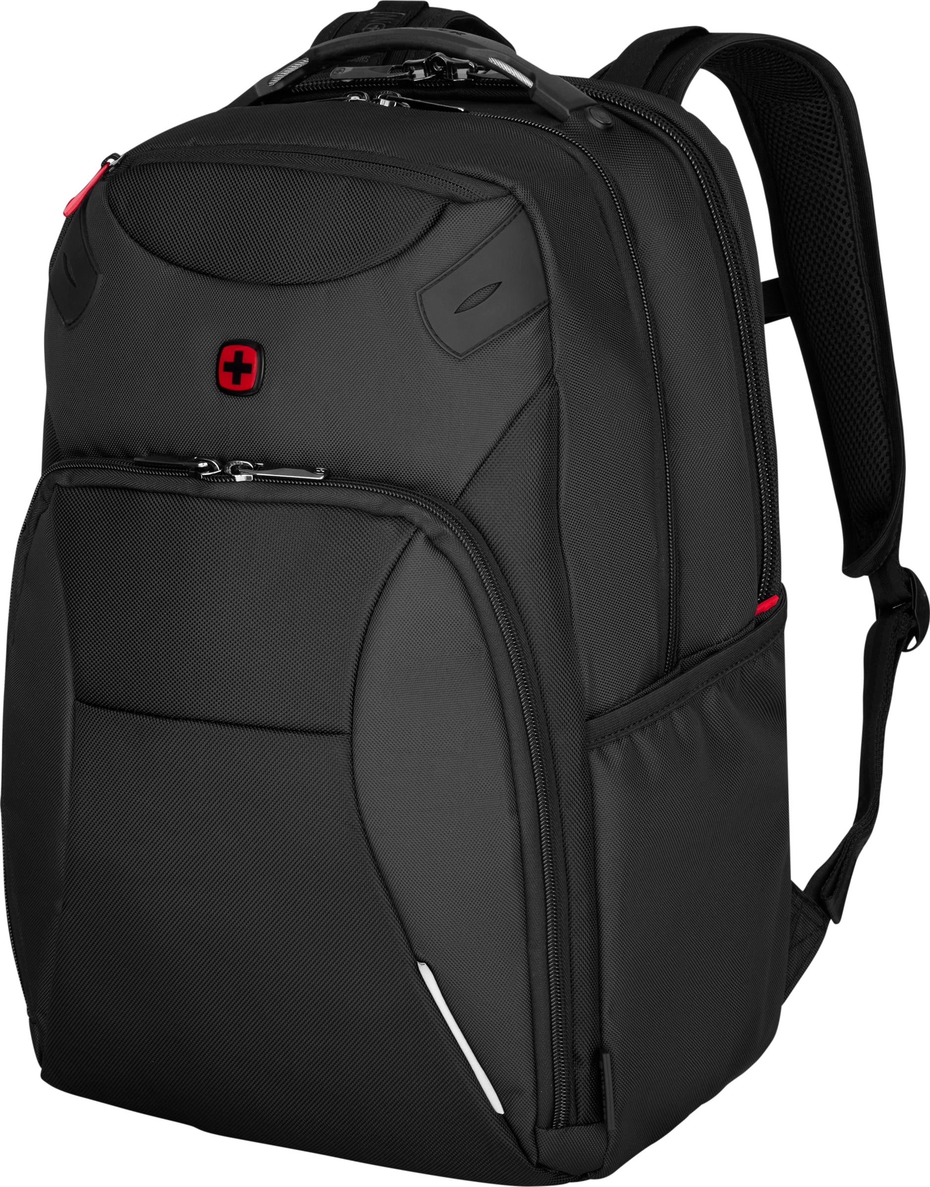 Wenger/SwissGear Wenger Cosmic Notebook-Rucksack für Laptops bis 17" – separates 10" Tablet-Fach, Trolleyriemen – Schwarz
